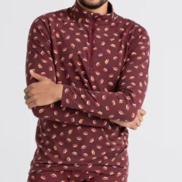 SAXX Men's Viewfinder Long Sleeve Half-Zip Red Hot Diggity | M - Picture 1 of 6